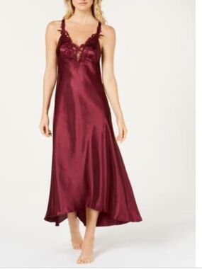 Flora by Flora Nikrooz Stella Satin Venise Trim Lingerie Nightgown